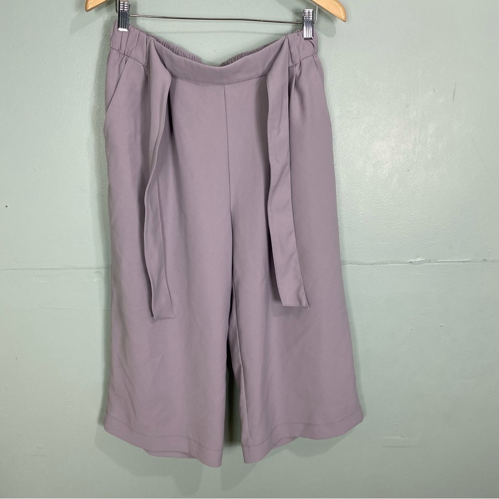 Lululemon Noir Crop Purple Pants Stretch Sz 4 W6AYAS